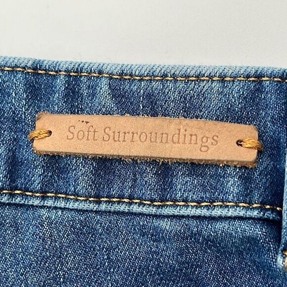 SOFT SURROUNDINGS Ultimate Denim Jeans Women's Sz 12 Blue High Rise Straight Leg - Picture 6 of 15